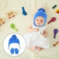 thumbnail image 3 of 1 Set  Hat Trapper Hat for Baby Newborn Ear Flap Caps Infant Snow Gloves, 3 of 8
