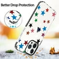 thumbnail image 3 of OOK for iPhone 12/12 Pro Case, Cute Colorful Pentagram Print Phone Case for Women Girls Clear Soft TPU Bumper and Hard PC Back Protective Case Cover, 3 of 7