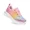 Yellow-Pink Heart, variant on FUNCOO PLUS Kids Athletic Sneakers Girls Lace Up Walking Shoes Toddler Glitter Breathable Outdoor Running Shoe, Dessert, Size 13