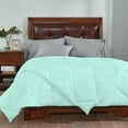 thumbnail image 3 of 3 Piece Striped Diamond Pattern Comforter Set Super Soft 800 Thread Counts, All Season, 100% Egyptian Cotton, Super King Size Aqua Blue Color, 3 of 7