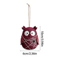 thumbnail image 3 of Finished Halloween Patchwork Owl Family Hanging Ornament - 2.4x4 Inch Cute Fabric Quilted Bird Decor, Handmade Decoration for Halloween & Fall, Adorable Miniature Craft Gift for Teens & Collectors, 3 of 6