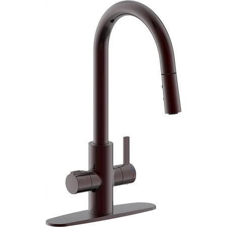 Westbrass 4 in 1 Kitchen Faucet with Dual Spray Mode Pull Down Retractable Sprayer Oil Rubbed Bronze