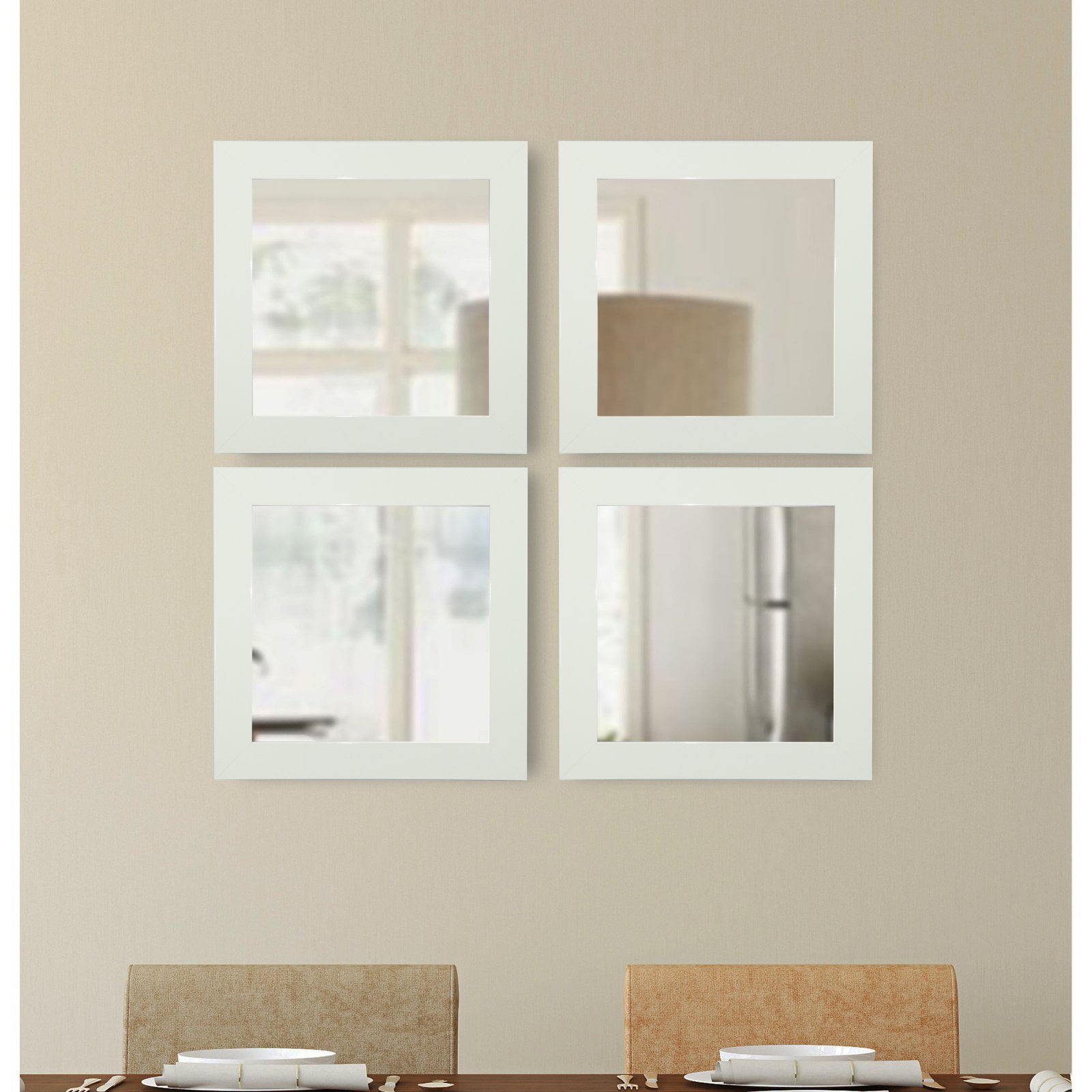 Rayne Mirrors Delta Square Wall Mirror Set Of 4