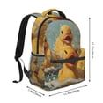 thumbnail image 2 of Rubber Ducks Funny Vintage Backpack Casual College Bag Zipper Laptop Daypack Hiking Rucksack Travel, 2 of 5