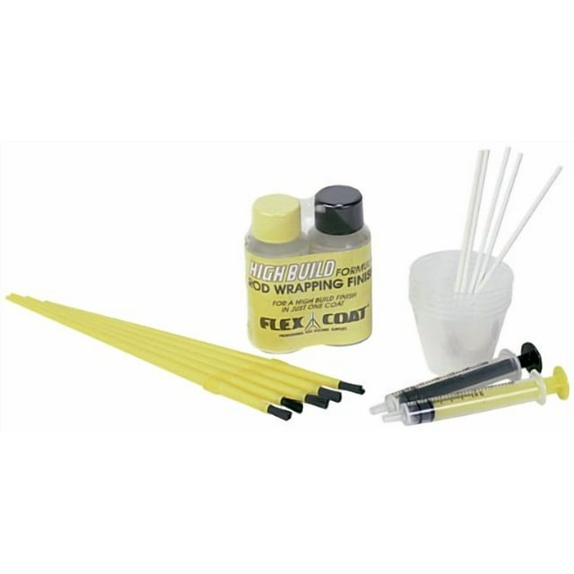 Flex Coat 2oz Lite Finish Rod Building Kit - Clear/Transparent Liquid Rod Wrapping Finish
