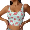 thumbnail image 2 of Lsque Watermelon Printed Women'S Sports Bra, Compression, Moisture Wicking, High-Impact Sports Bra For Women,Supportive sports bra-X-Large, 2 of 9