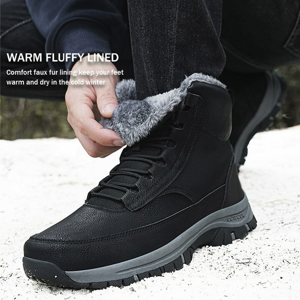 Winter Best Shoes To Keep Feet Dry Ecetana Mens Winter Snow Boots Anti Slip  Hiking Outdoor Trekking