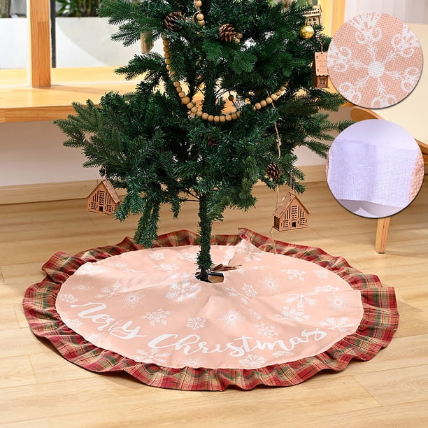Snowflake Alphabet Tree Skirt, Linen Snowflake Alphabet, Festive Christmas Decoration, Premium Quality Fabric, Easy to Hang, For Bedroom Decoration, Large Size, Christmas Tree Skirt, Home