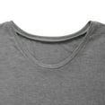 thumbnail image 6 of Gray Women's Short Sleeve T-shirt, Women Cap Sleeve Summer Casual Tops V Neck Solid Color Casual Shirts Loose Fit Blouse,Women's Short sleeve T-shirt XL, 6 of 7