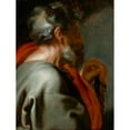 thumbnail image 2 of Anthony van Dyck 15x18 Gold Ornate Wood Frame and Double Matted Museum Art Print Titled - The Apostle Simon (1618), 2 of 4