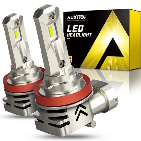 AUXITO H11 Headlight Bulb, 12000LM 300% Brighter H8 H9 H11 LED Headlight Bulbs for Low Beam High Beam, 6000K White, Pack of 2