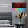 thumbnail image 5 of GGSW 16.5" Digital Clock Large Display with Remote Control 7 Color Changes Night Lights LED Wall Clock, Adjustable Dimmer, Temperature Clock for Bedroom, Desk Alarm Clock Gift for Teens Elderly, 5 of 13