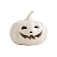 thumbnail image 3 of Halloween Handcrafted Jack-O'-Lantern with Lights, Pumpkin Tabletop Decor with String Lights Included for Mantel, Shelf, Console Table & Entryway, 3 of 8
