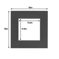 thumbnail image 3 of Textured Black Acid Free 16x16 Picture Frame Mats with White Core Bevel Cut for 12x12 Pictures -, 3 of 4