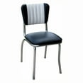 thumbnail image 2 of Dual Tone Channel Back Diner Chair with 1" Pulled Seat-Color:Black, 2 of 2