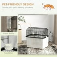 thumbnail image 5 of PawHut 22" 2-Tier Hamster Cage with Extra-Deep 14" Base, Small Animal Cage with Ramp, Water Bottle, Food Dish, Wheels, Black, 5 of 9