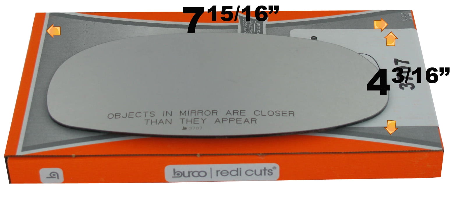 2001 LS SERIES Burco 3707 Convex Passenger Side Replacement Mirror Glass for 2002-2004 SATURN L SERIES 2005 L300 LW SERIES LW2 2000 LS LS2 2000 LS1 LW1