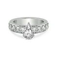thumbnail image 3 of IGI Certified 1 Carat Pear Shape Lab Grown Diamond Engagement Ring | 14K White Gold | Alfreda Half Eternity Diamond Ring | FG-VS1-VS2 Quality Friendly Diamonds, 3 of 6
