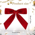 thumbnail image 2 of Red Vintage Velvet Christmas Bows, 5.9" x 7" Vintage Xmas Velvet Ribbon Bow, Xmas Tree Bow Decorations, Wreath Garland Decor Bows, Holiday Gift Wrapping Bow, DIY Crafts, Xmas Home Decor,Z2#Red, 2 of 4