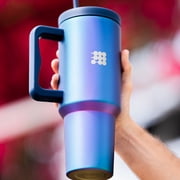 Cubitt Insulated Stainless Steel 40 oz Tumbler with Handle and Straw Lid, Cupholder Friendly