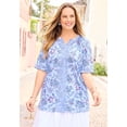 thumbnail image 2 of Catherines Women's Plus Size Knit Gauze Peasant Top, 2 of 4