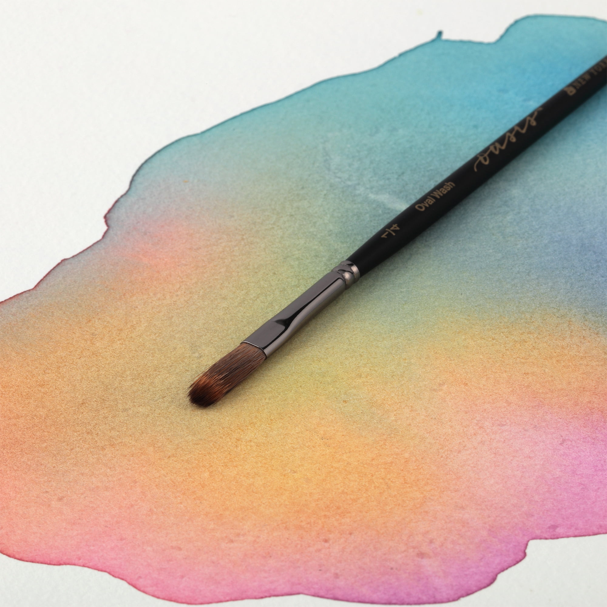 New York Central Oasis Synthetic Premium Brushes - Elite Professional Watercolor Brushes for Artists, Painting, Students, Studios, & More! - [Pointed Oval Wash - 1/4"]