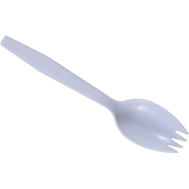 Woeilo Lot de 100 Sporks en Plastique Transparents