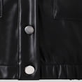 thumbnail image 6 of AherBiu Teen Girls Clothes Leather Jackets Elastic Button down Collared Coats Streetwear Outwear, 6 of 7