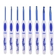 thumbnail image 6 of GOOHOCHY Blue Crochet Hook Set with 16 Pieces Made of Metal for Home Weaving Supplies Storage Bag Included, 6 of 8