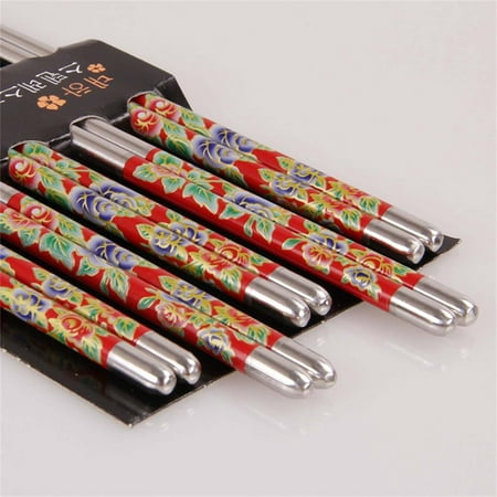 

Christmas Clearance! VWRXBZ Stainless Steel Chopsticks Reusable Multicolor Lightweight 304 Metal Chopsticks Dishwasher Safe - 1 Pairs