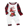 thumbnail image 3 of Odeerbi Christmas Pajamas for Family Holiday Long Sleeve Family Christmas Pajamas Matching Sets Infant Parent Child Printed Loungewear Set Two-Piece Sleepwear Xmas PJs Set Red, 3 of 5