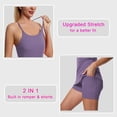 thumbnail image 2 of Women's Tennis Dress, Workout Golf Dress Built-in with Bra & Shorts Pocket Sleeveless Athletic Dresses Purple Large, 2 of 6