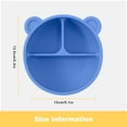 thumbnail image 2 of Food-Grade Silicone Stay Put Suction Bowls + Lid + Straw + Spoon + Fork for Babies Toddlers,Divided Design,Learning Bowl, 2 of 8