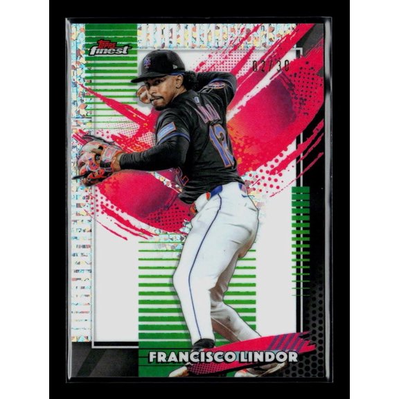 Collectible 2026 Topps Finest Francisco Lindor #220 02/30 New York Mets Mini Diamond Baseball Card New York Mets MLB Baseball Trading Card