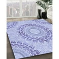 thumbnail image 2 of Ahgly Company Indoor Rectangle Patterned Heavenly Blue Area Rugs, 2' x 4', 2 of 6