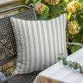 thumbnail image 3 of Throw Pillow Covers 24x24 Inch, Blue Stripes Decorative Pillow Cases for Couch Sofa Bed, Vintage Vertical Lines Farmhouse Beige Cotton Linen Square Home Decor Pillowcases with Hidden Zipper, 3 of 9