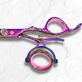 thumbnail image 5 of Swivel 5.5" Saki Kohana Pink Hair Shear Set (Swivel Cutting Shears, Swivel Thinning Shears, Razor, Case) - 440C Steel - For Professional Use, 5 of 6