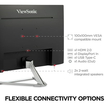 ViewSonic - VX2776-4K-MHDU 27" IPS LCD 4K UHD Monitor (HDMI, DisplayPort) - Silver