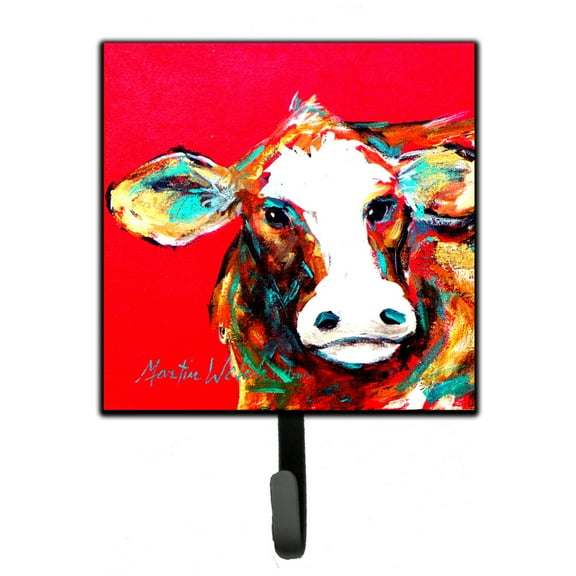 Carolines Treasures MW1014SH4 Cow Caught Red Handed Leash or Key Holder 7Hx4.25W multicolor