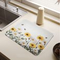 thumbnail image 5 of Dish Drying Mat Absorbent Dish Drainer Kitchen Counter 23.6x19.7inch Dish Drying Pad for Countertops Sinks Draining Racks Bees Flying with Daisies, 5 of 9