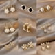 thumbnail image 2 of Pendientes de perlas de estilo coreano con aguja de plata s925 para mujer, aretes sencillos y elegantes que combinan con todo, joyería para las orejas con el mismo estilo, 2 of 6