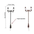 thumbnail image 3 of yingyy Garden Light Model Waterproof Double Head Mini Streetlight DIY Crafts Landscape Lamp for Lawn Street Pathway Courtyard Model 2 1Set, 3 of 6