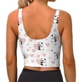 thumbnail image 4 of Goofa Heart Panda Printed Sports Bras for Women, High Impact Running Bra Workout Crop Tank Tops Longline Sports Bra Push up-Large, 4 of 9
