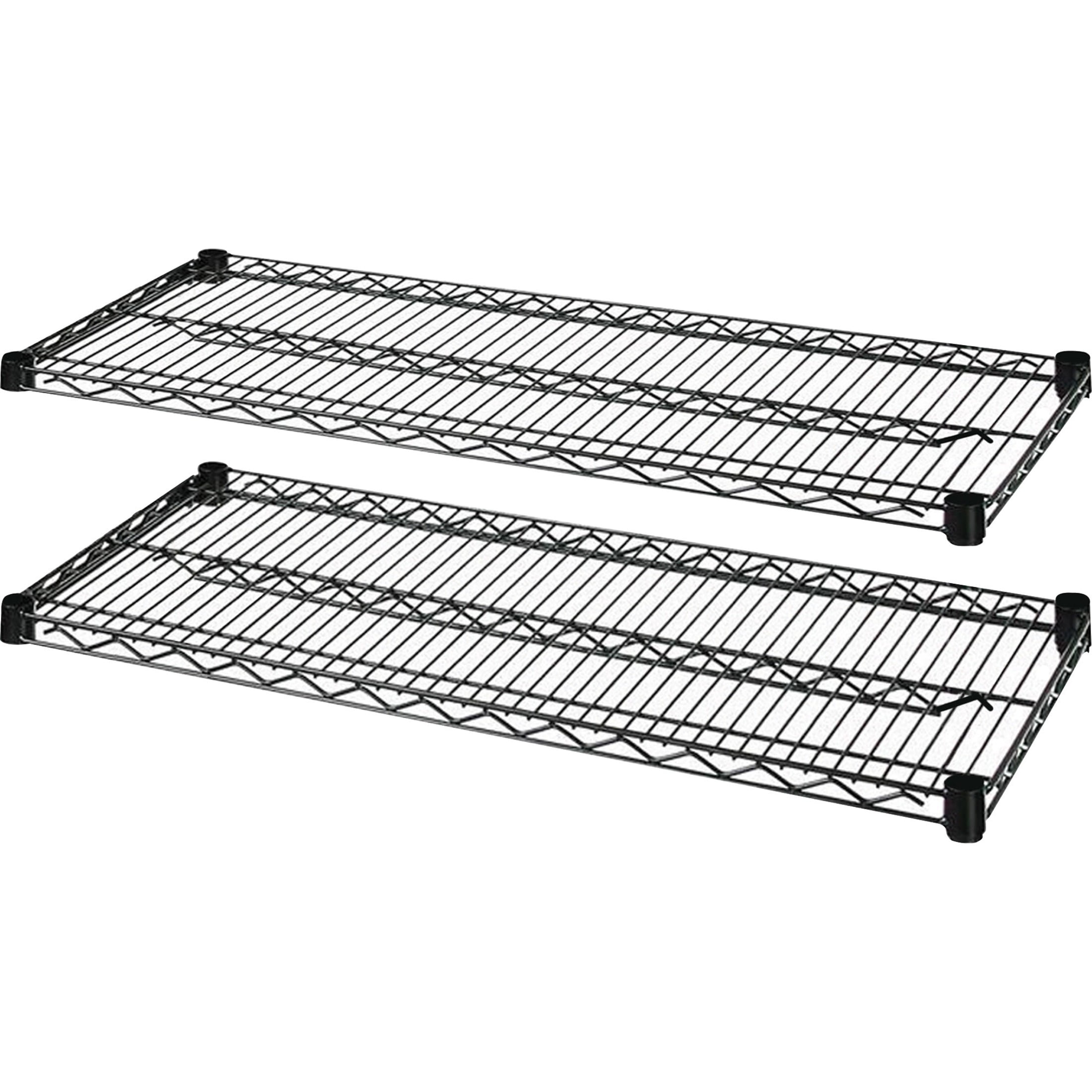 Lorell, Industrial Wire Shelving, 2 / Carton, Black