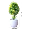 thumbnail image 3 of Artificial Bonsai Tree Small Potted Green Plant Realistic Flower Ball Desktop Ornament for Easter Spring Home Decor, 3 of 8