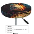 thumbnail image 4 of Disketp Underwater Treasure Chest Funda Redonda para Taburete, Funda de Cojín para Silla de Bar Suave y Elástica-13 inch, 4 of 7