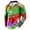 Z5 Red, variant on Bainana Pullover Zip Up Carnival Shirt For Men Color Block Srtiped Print Fashion Tops Long Sleeve Lapel Collar Men's Mardi Gras T-Shirt Green Size L