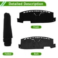 thumbnail image 4 of Cubierta de Tablero para Ford Mustang Mach E 2021-2024, Alfombrilla de Tablero Antideslizante de Poliéster Negro, 4 of 7