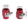 thumbnail image 3 of 4pcs AN4 Hex Red Car Hose Finisher Clamp Adapter Line End Cover Connector, 3 of 5
