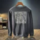 thumbnail image 4 of Ropa para hombre Sudaderas Camiseta para hombre Top gráfico Talla grande Blanco Oversize Estampado Coreano Otoño Venta al por mayor Manga larga XL, 4 of 4
